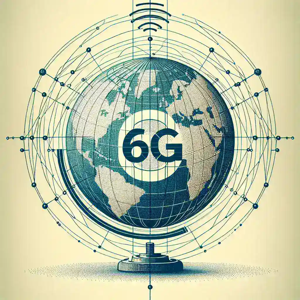 "Imagem de uma conferência da Europa sobre o consórcio para definir padrões globais do 6G, destacando especialistas discutindo inovações futuras em tecnologia de comunicação."