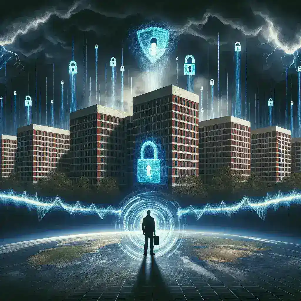 "Imagem ilustrativa do alerta do Governo dos EUA sobre ataques de ransomware em hospitais, destacando a importância da segurança cibernética em instituições de saúde."